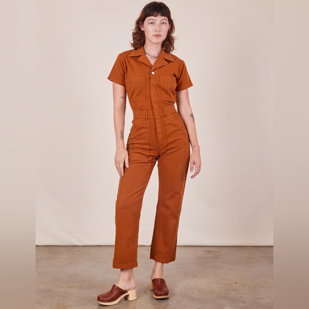 Big Bud Press Orange Short Sleeve Jumpsuit